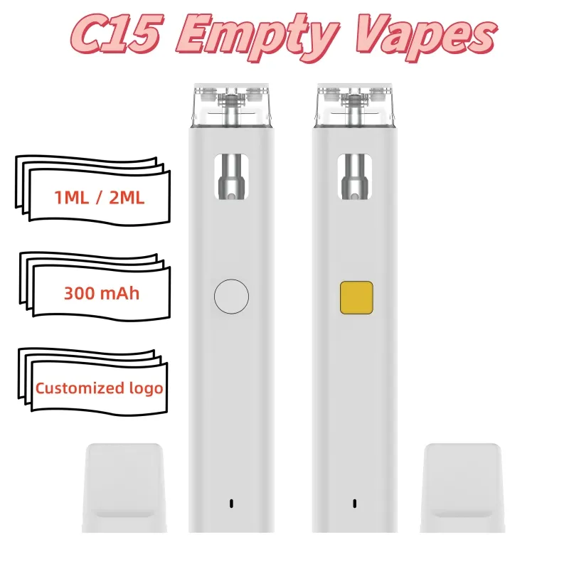 1ml / 2ml空のvapes使い捨て蒸気ペン予熱モードスターターキットD8 D9 D10ポッド300MAH HHC VAPES厚いオイル気化器ペンカスタマイズされたロゴカートリッジ米国