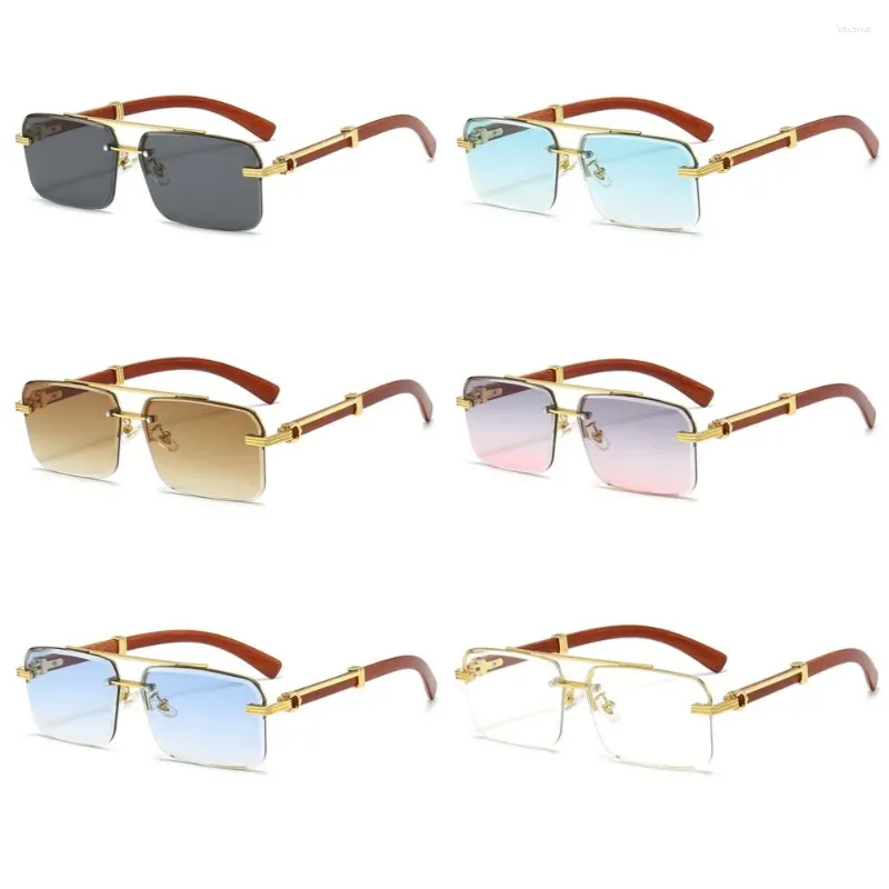 Lunettes de soleil 2024 Mode Cheetah Head Square Lunettes de soleil sans monture Hommes Diamant Léopard Vintage Décorer Lunettes Cyclisme UV400