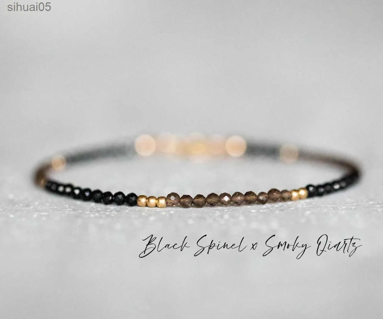 Beaded Smoky Quartz Armband Birthstone Jewelry Smokey Quartz April Birthstone Libra smycken YQ240226