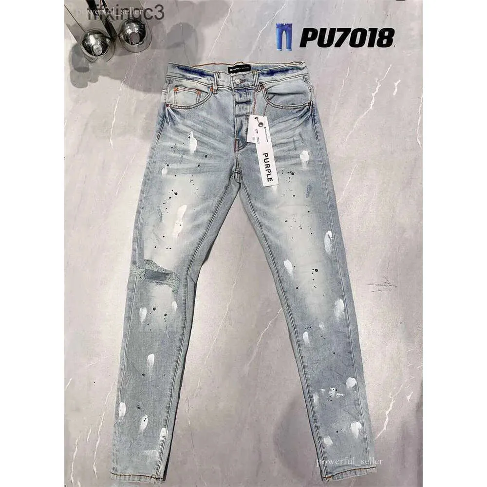 Varumärkesdesigner Mens denim Byxor Fashion Pants Straight Design Retro Streetwear Casual Sweatpants Purple Jeans Joggers Pant Washed 243
