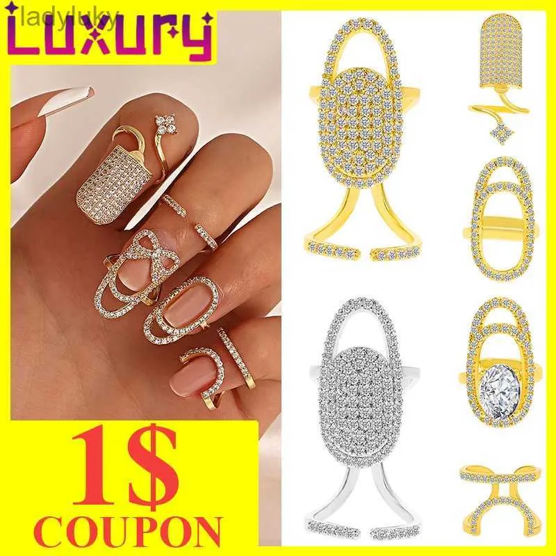 Solitaire Ring Neu in 2023 Luxusfoto Ring Gold Silber verlegt Phalanx Fashion Finger Maniküre Joint Ring für Frauen Teen Trend Schmuck 240226