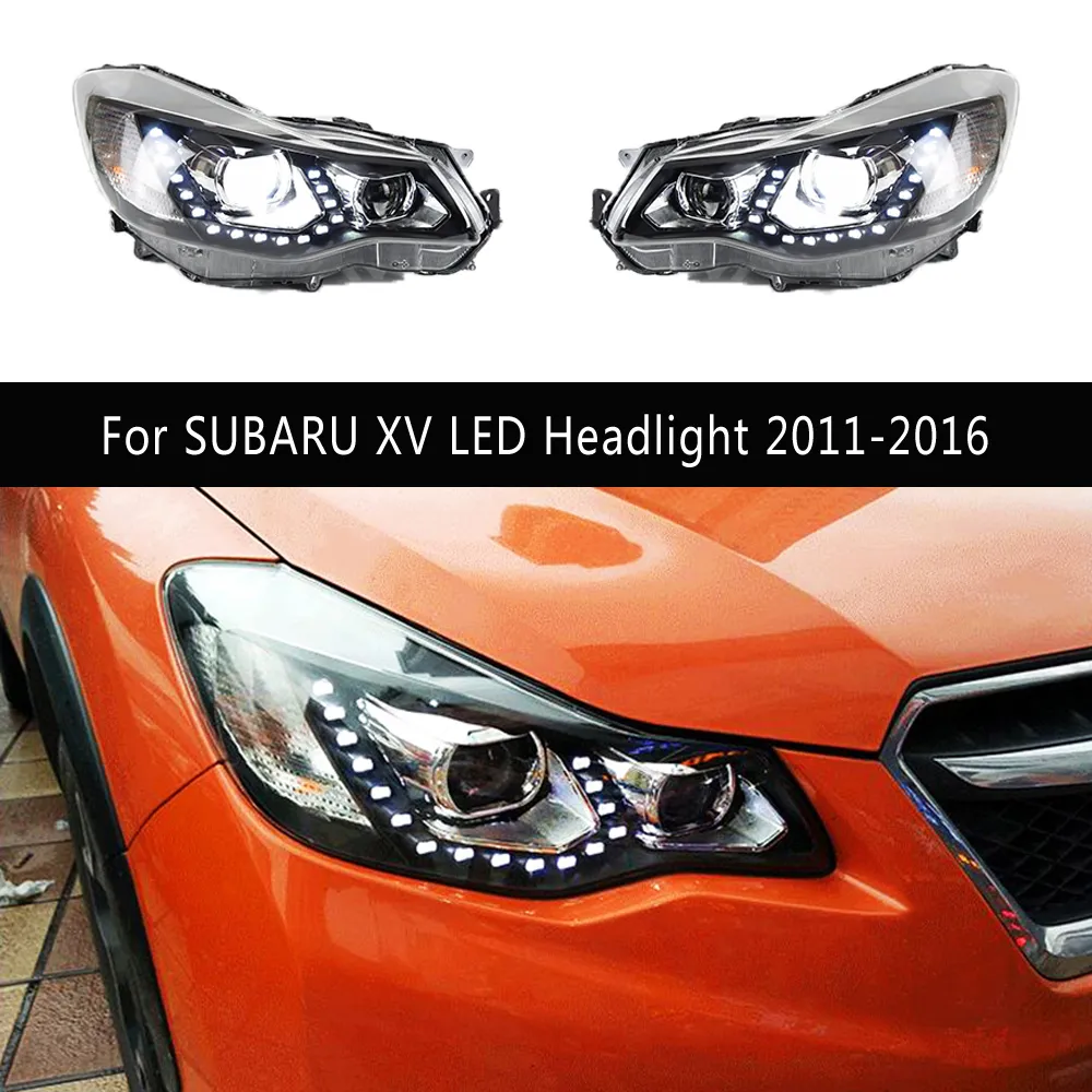 Auto Styling Kopf Lampe Tagfahrlicht Streamer Blinker Für SUBARU XV LED Scheinwerfer Montage 11-16 Fernlicht angel Eye Projektor