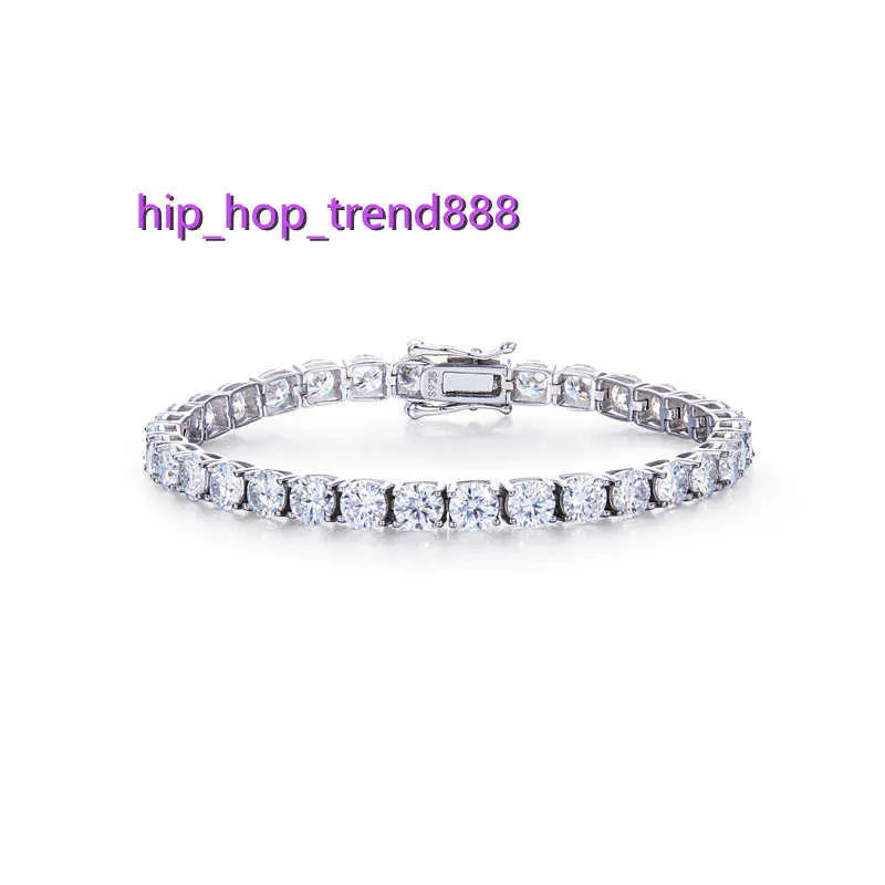 2024 fine silver jewelry s925 14k 18k gold plated bracelets bangles 16 18 20cm moissanite diamond tennis bracelet for men