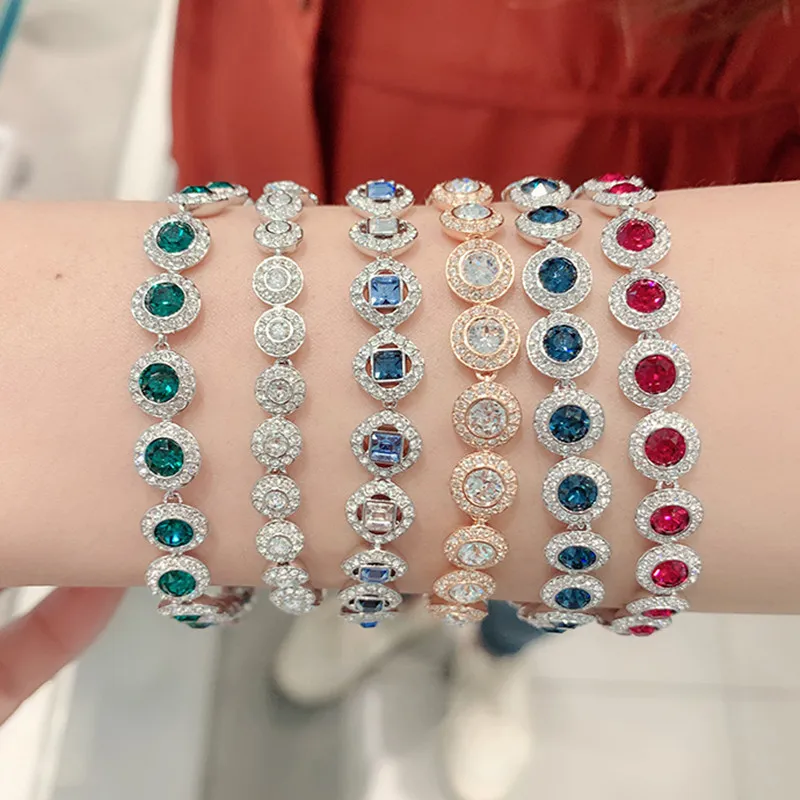 Designer armband voor vrouwen Strass Crystal armbanden mode -sieraden gepersonaliseerd voor vrouwelijke vriendin kettingarmband met originele geschenkdoos