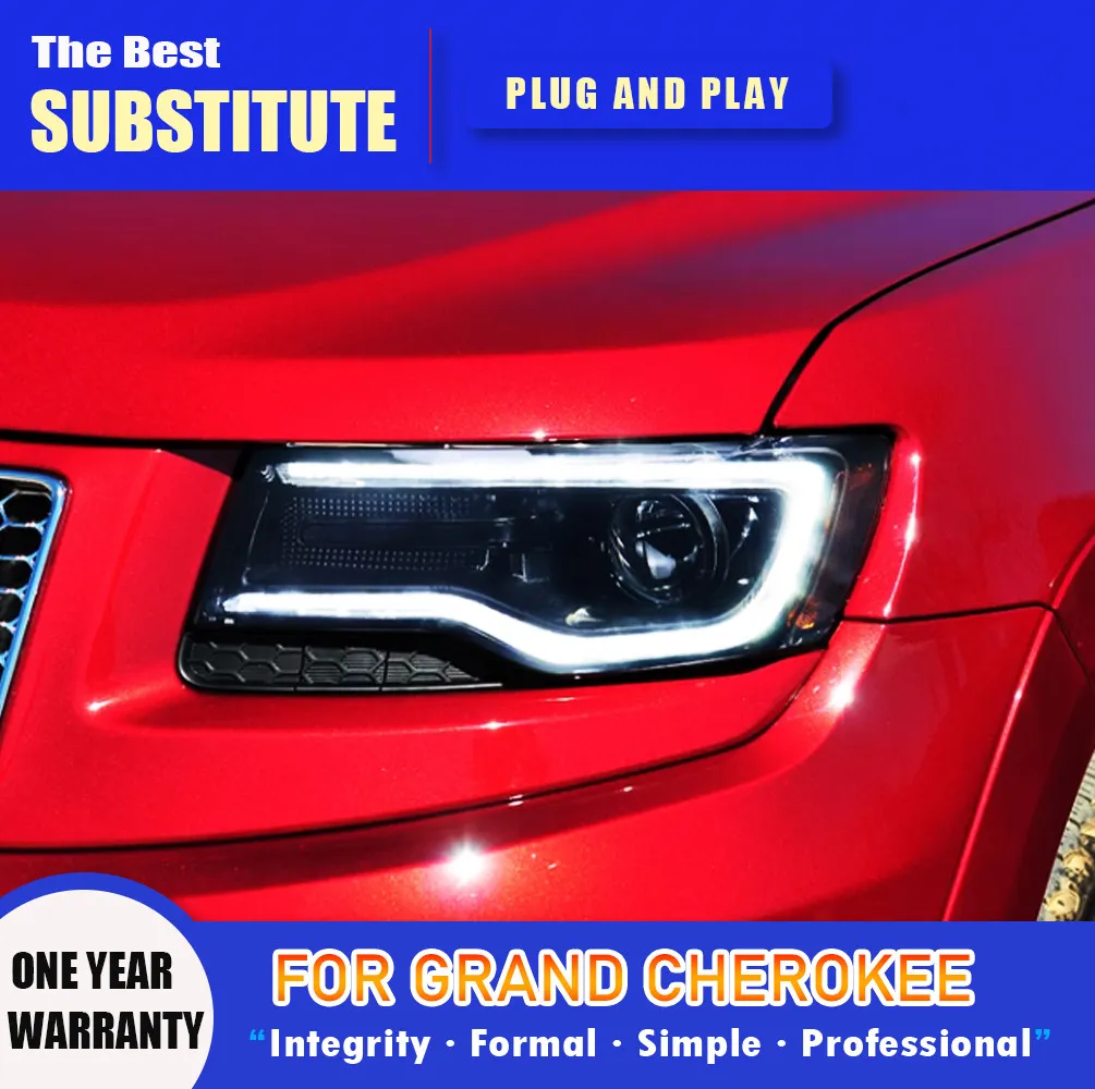 VLAND LED Headlights For 2011-2013 Jeep Grand Cherokee – Sequential Turn Signals