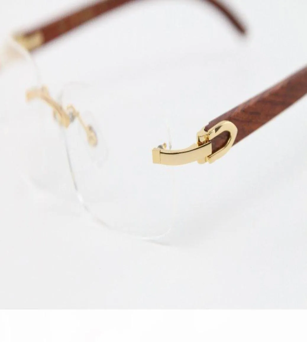 2020 New Style Wood Eyeglasses Unisex for Woman 8200757 Silver Gold Metal Frame Rimless C Decoration Gold 프레임 안경 크기 568587338