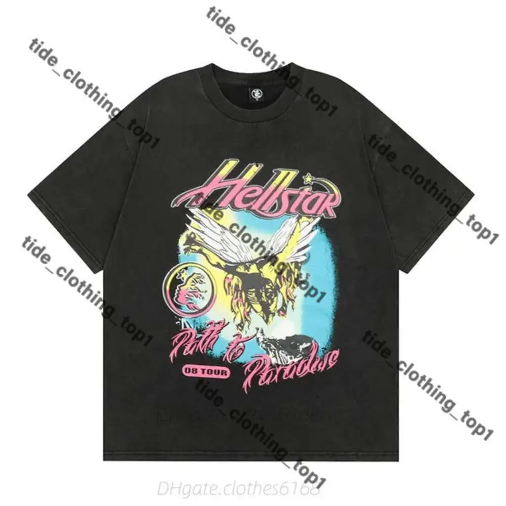 Hell Star Shirt Chemise de créateur Hellstar Chemise Hommes T-shirt Femme Mode Tout Nouveau Tshirt Chemise Sombre Polo Y2k Casual Chemise De Sport Courte American High Street 627