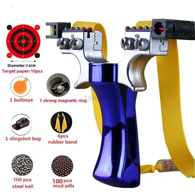 Av Slingshots Güçlü Yeni Lazer Slingshot Yükseltme Açık Dış Mekan Atışı Çift Vidalı Hızlı Basınçlı Kauçuk Bant Avcılık Araçları Açık YQ24026