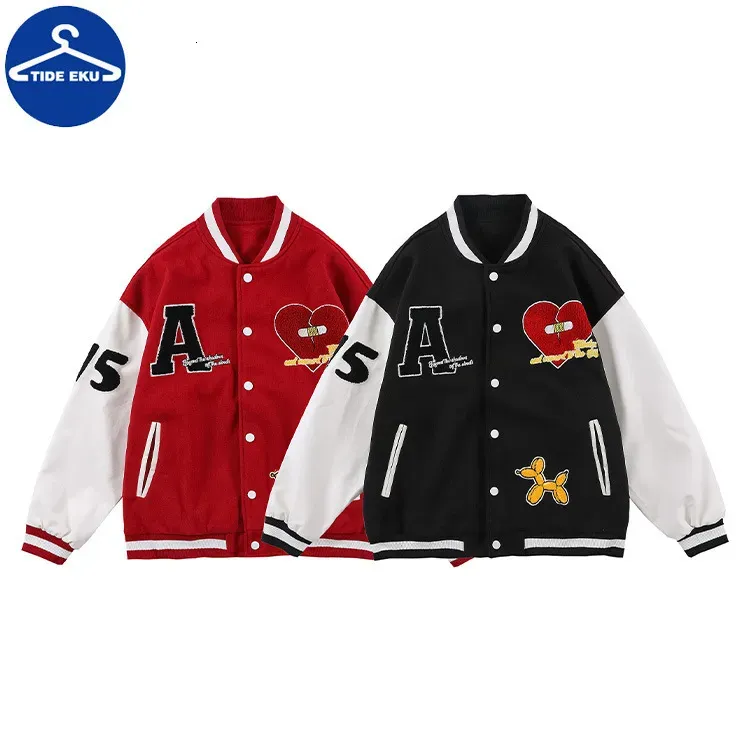 Heren hoodies sweatshirts Street American stijl gele letter honkbaluniform hiphop ins high-end dikke sectie design trendjas