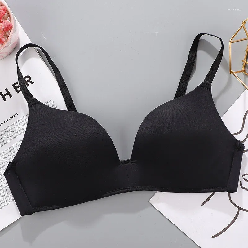 Sutiãs mulheres sem costura sutiã sexy sem fio push up roupa interior meninas estudantes respirável fino 12 cores femininas reunidas