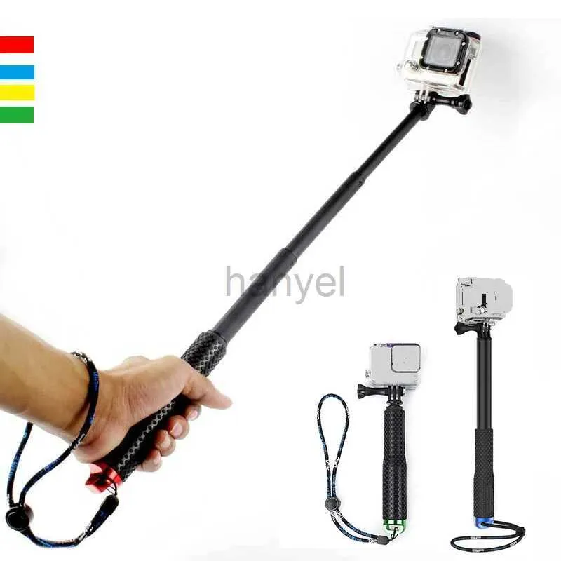 Selfie Monopods Przenośne rozkładane ręczne ręczne monopod Waterproof Selfie Stick For Hero 11 10 9 8 7 6 5 SJcam Xiaoyi DJI Osmo Kamery 24329