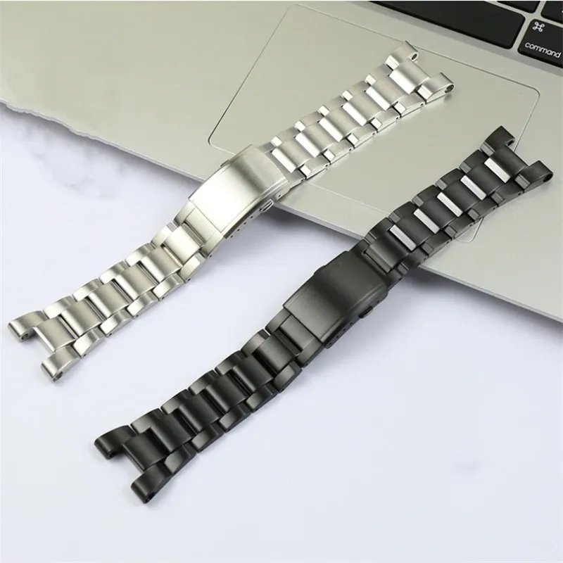 Chain Strap for Casio GSTW300 GSTS110 GSTS100G GSTW110 W100G Watchband Stainless Steel Replacement Straps Bands Clasps Wrist Band
