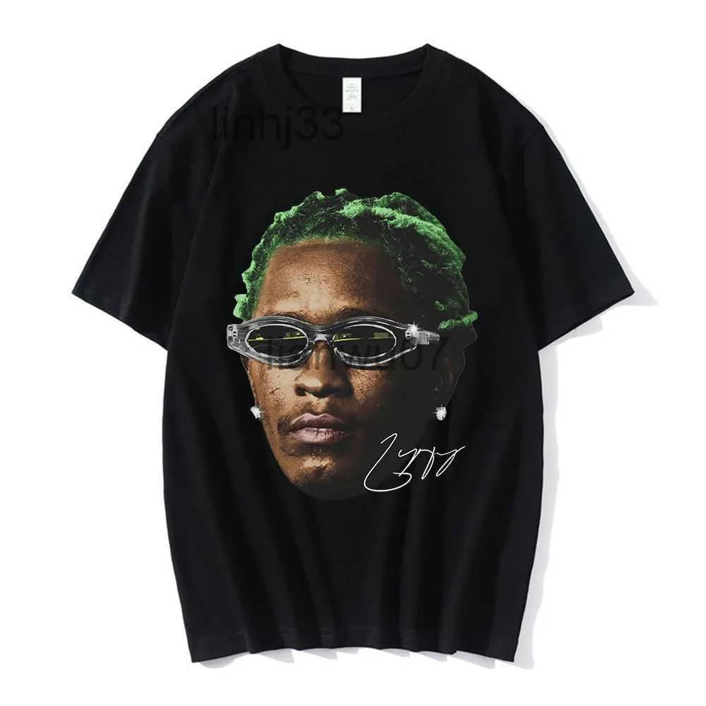 Men's T-shirts Mens Rapper Young Thug Graphic Shirt Men Women Fashion Hip Hop Street Style Tshirt Summer Casual Short Sleeve Tee Oversized J230705w92wN67X