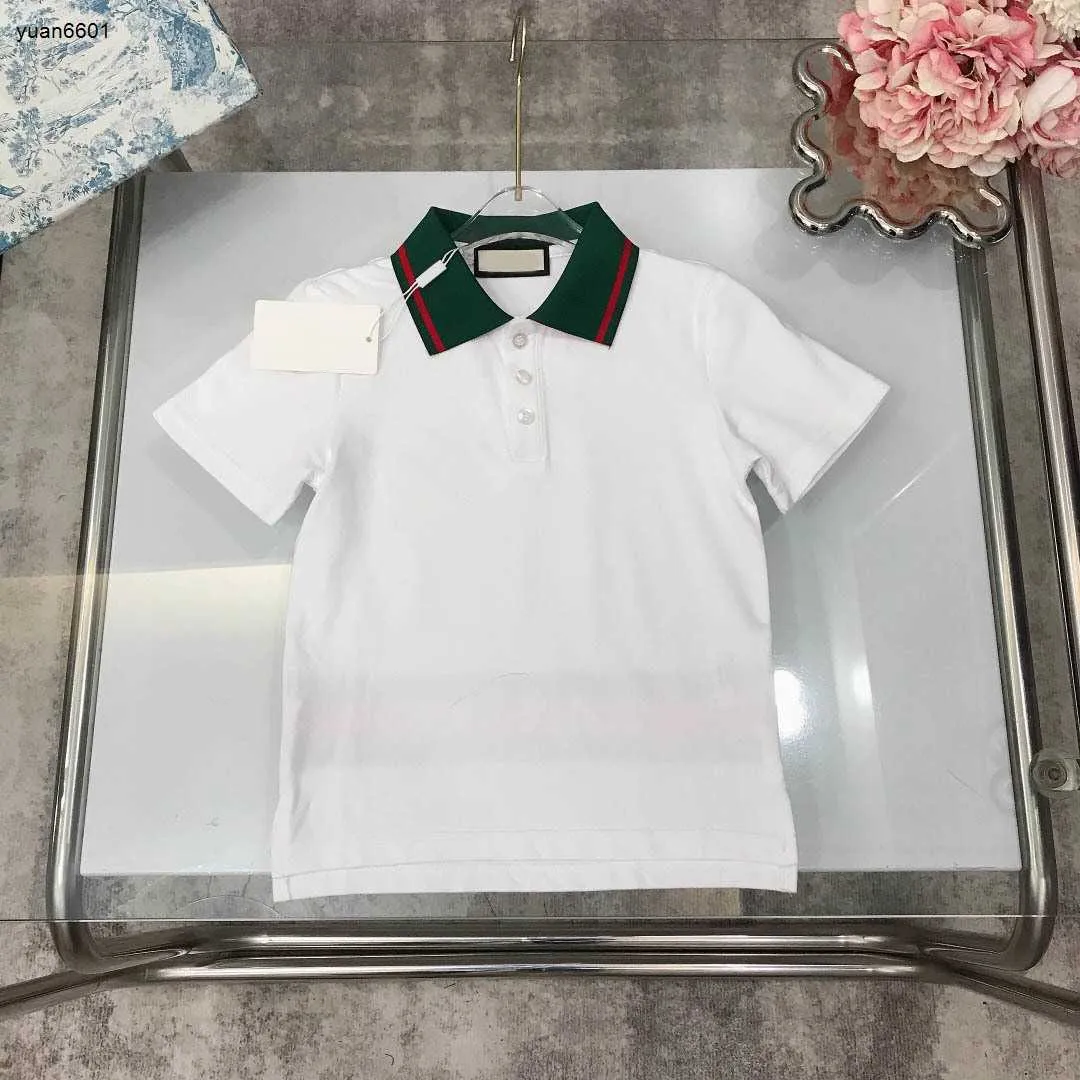 Populair kinder POLO-shirt t-shirt Baby-T-shirt met gestreepte print, maat 100-150, zomerjongen, korte mouw, katoenen revers-t-shirts voor meisjes 24Feb20