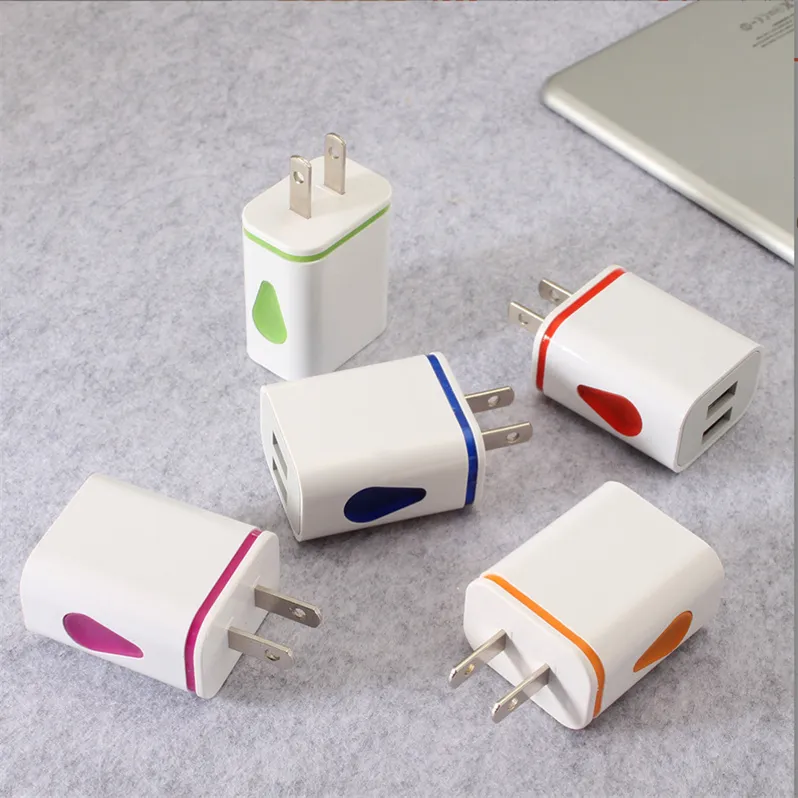 Carregador de parede usb para samsung xiaomi porta dupla 2a saída viagem eua ue plug adaptador alimentação compatível para telefone