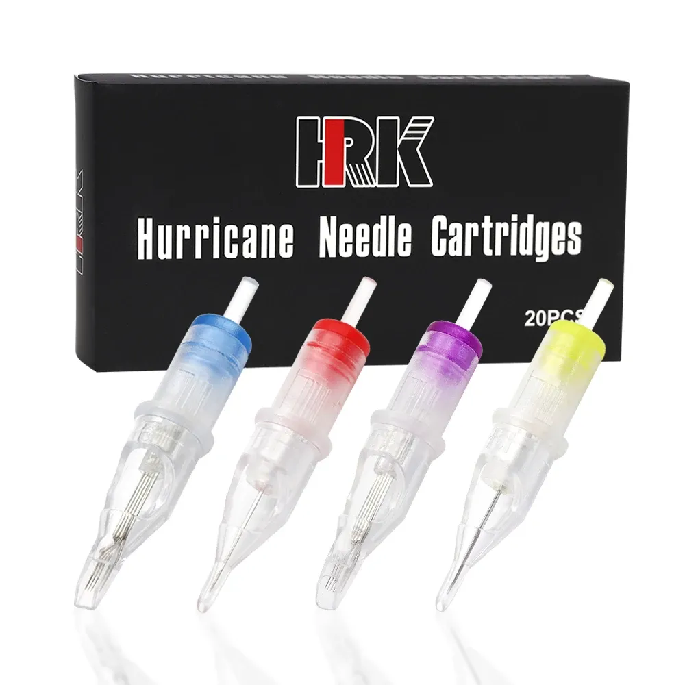 Needles Safety Cartridge Tattoo Needles HRK Sterilized RL RS RM M1 20pcs/box 40PCS Disposable Needles For Tattoo Body Art Makeup Eyebrow