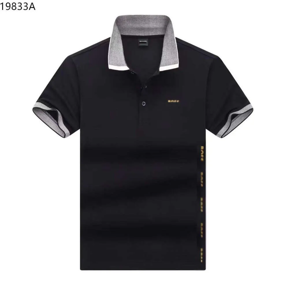 Polo da uomo di lusso HUGO Lettera Casual Manica corta Boss Uomo Moda Risvolto allentato Mezza Boss Abbigliamento T-shirt Alta qualità34355