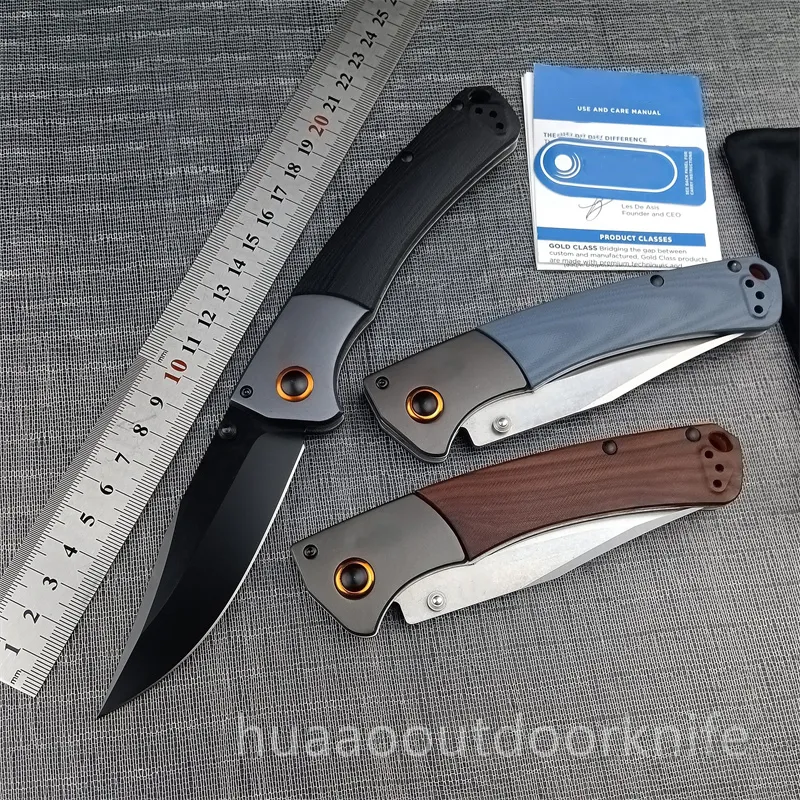 4 Style BM 15080-2 Coltello pieghevole tattico Crooked River S30V Lama G10 Maniglia Coltelli da sopravvivenza per campeggio all'aperto di qualità 940 15002 9070 9071 15535 3300 Strumenti