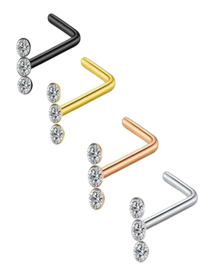 CZ Body Piercing smycken rostfritt stål kubiskt zirkoniumnässtång med strass3913988