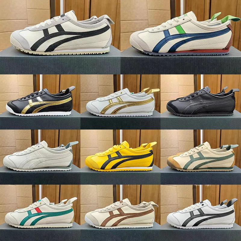 Onitsuka kaplan tasarımcısı koşu ayakkabıları düşük üst retro atletik erkek kadın eğitmenleri açık spor spor ayakkabıları obsidiyen gri krem ​​beyaz siyah sarmaşık açık parkur spor ayakkabılar