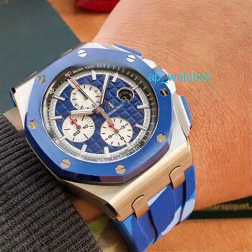 Luxe Audemar Pigue horloges Royal Oak Offshore-serie Automatisch mechanisch herenhorloge Onderdompelbaar waterdicht keramisch staal Rubberen riem Datum chronograaf D FUN 8F