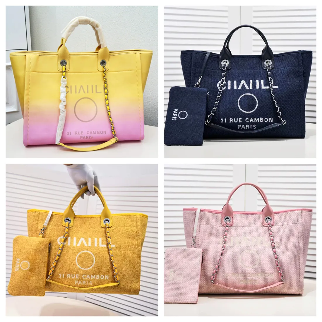 Designer Summer Beach Handbag Casual Fashion Beach bag channel bag designer tote bag shopping bags High Quality Womens Shoulder handbags Canvas Bag Linen Bag