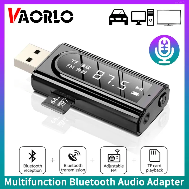 Altoparlanti Ricevitore Bluetooth multifunzione Trasmettitore USB AUX 3,5 mm RCA FM TF Riproduzione/Lettore Display a LED con microfono per altoparlante PC TV per auto