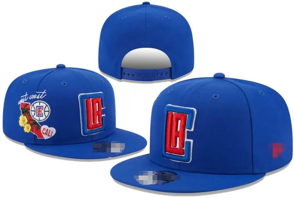 Los Angeles „Clippers” Ball Caps Casquette 2023-24 unisex moda bawełniana bawełniana baseball czapka snapback kapelusz kobiety sun hapoidery wiosna letnia czapka hurtowa a0