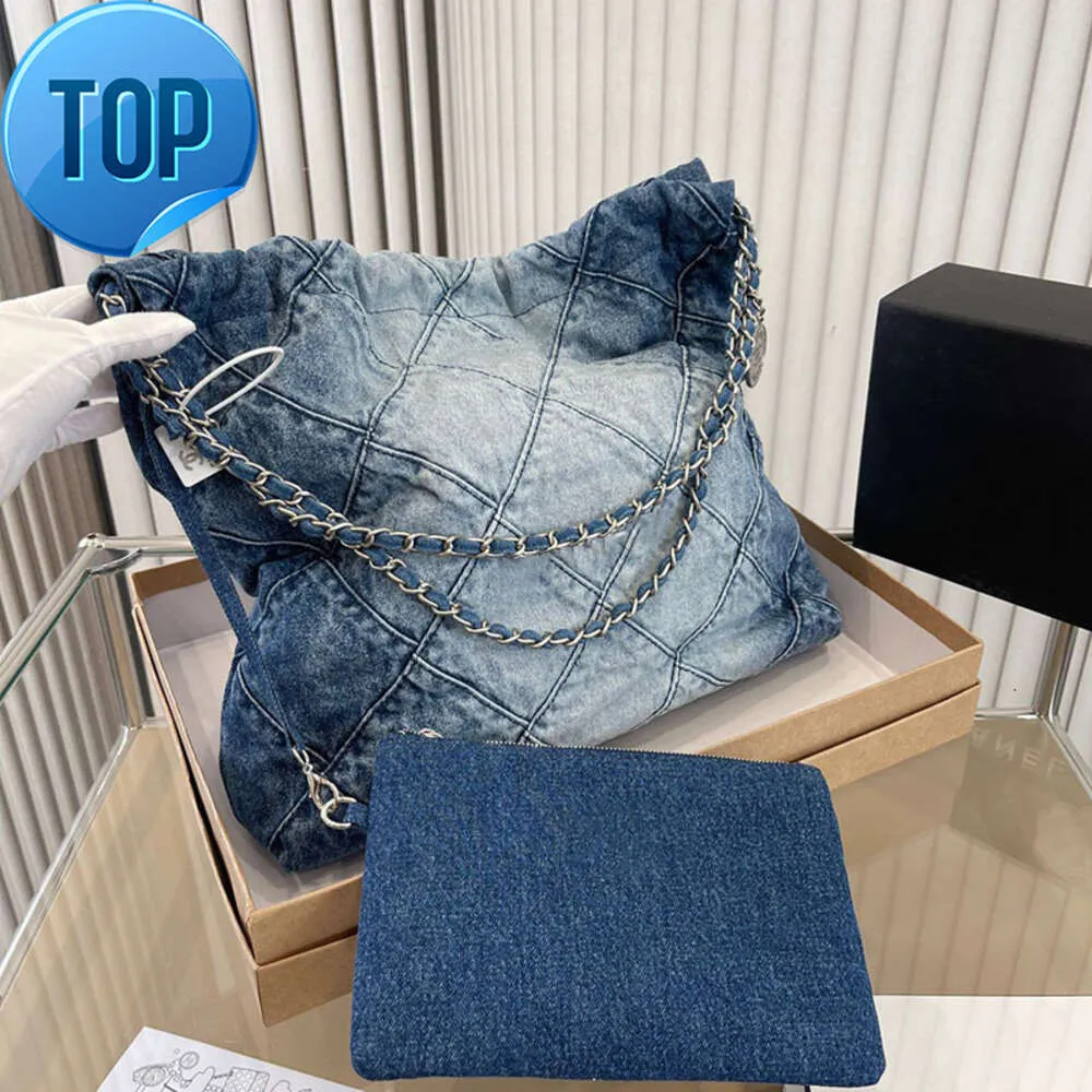 Sac de designer Denim Sac à provisions Sac à dos fourre-tout Voyage Designer Femme Sling Body Sac à main le plus cher avec chaîne en argent Gabrielle matelassée main de luxe