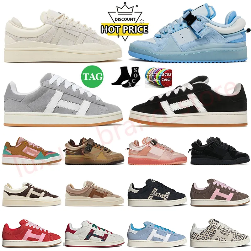 2024 Designer Sneakers 00 00s Forum Lage Casual Schoenen Grijs Wit Kern Zwart Luipaard 00s Bad Bunny Pink Easter Egg Scarlet Gum Heren Dames Platform Sport