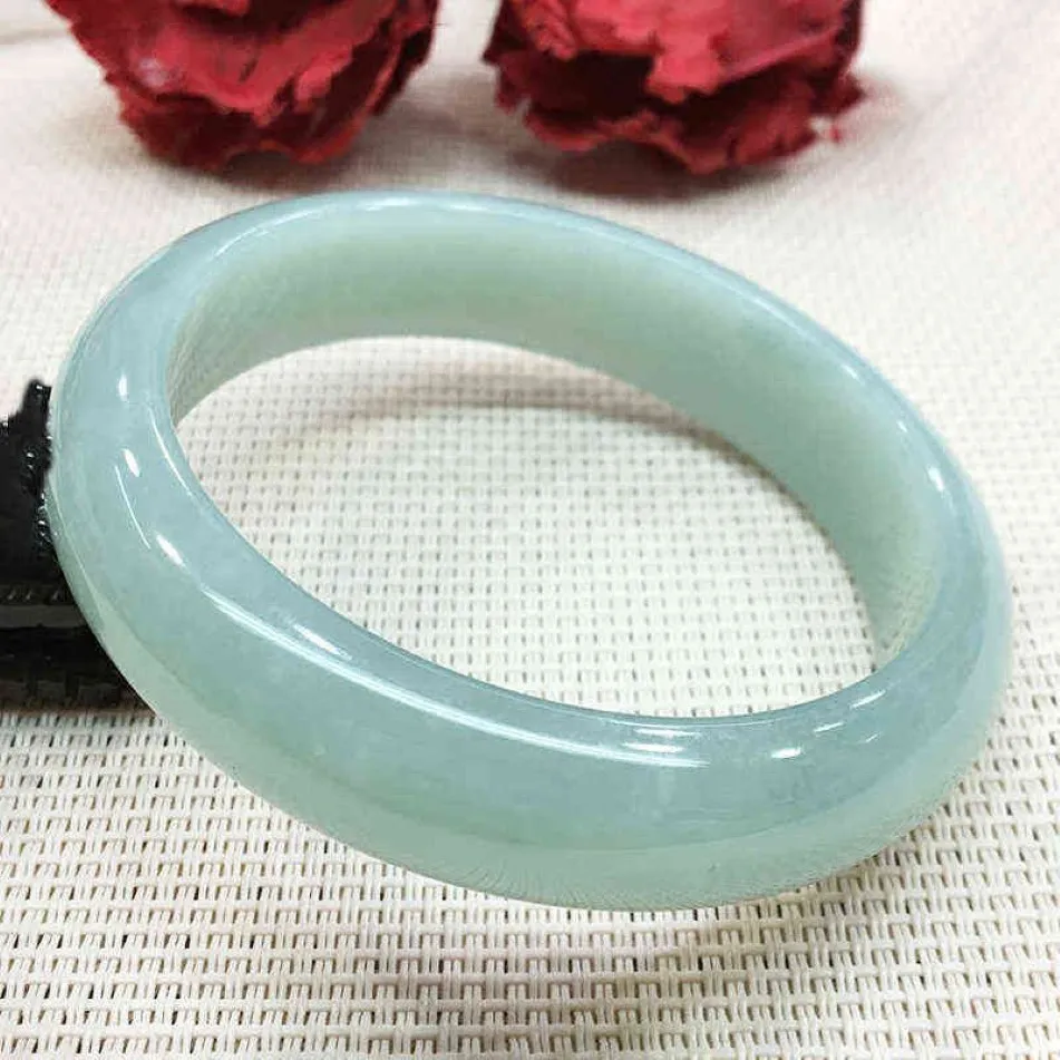 Myanmar Round Bracelet Natural Jade Ice Jade bangle Small Jewelry Light Green Fashion Accessories Lucky Stone Gift for Mother X220288O