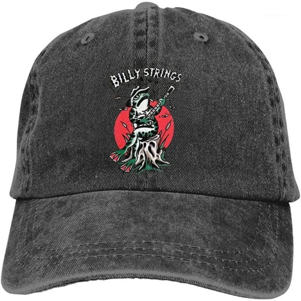 Boll Caps Billy Strings tvättade denim Baseball Cap Casquette Stylish Dad Hat Justerbar unisex1279o