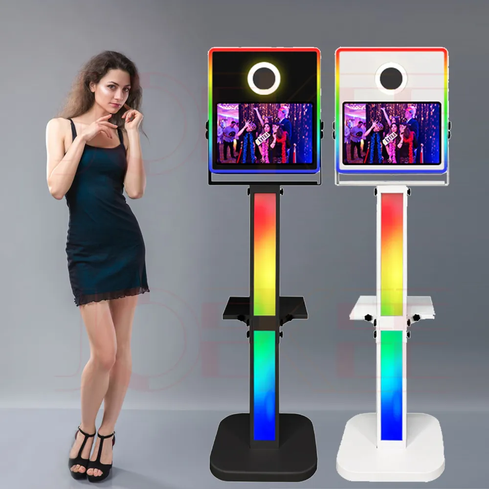 Tragbare Selfie-Maschine mit 15,6-Zoll-Touchscreen, magischer Spiegel, Fotokabine, DSLR-Fotokabine für Hochzeiten, Partys, Veranstaltungen
