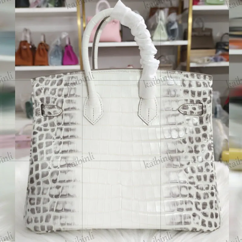 luxury brand women Special leather Designer bag B25/30 bags embossed crocodile leather purse real leather handbag top handle shopping bag causal tote party bag