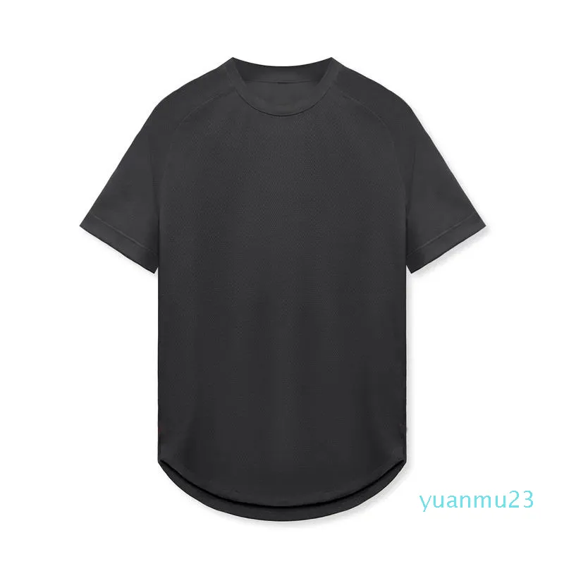 Lu Outdoor Men's Sport T Shirt Mens Quick Dry Sweat-wicking Short Top Men Wrokout Manga Curta