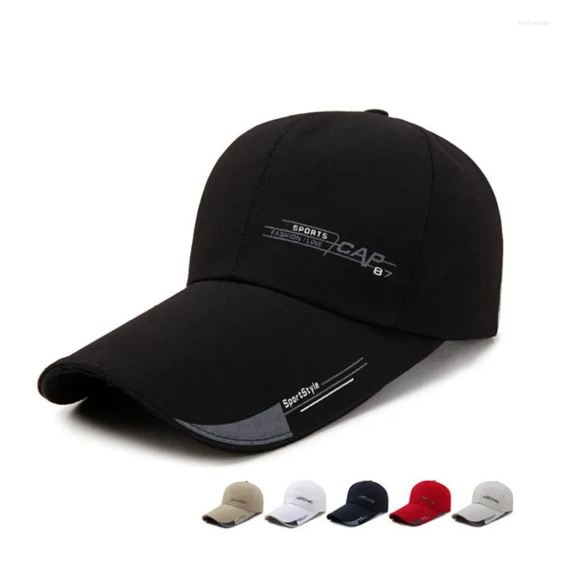 Ballkappen Sommermänner Sport Cap Outdoor Big Visor Baseball Casquette Dad Hut Klettern laufende Wanderhüte