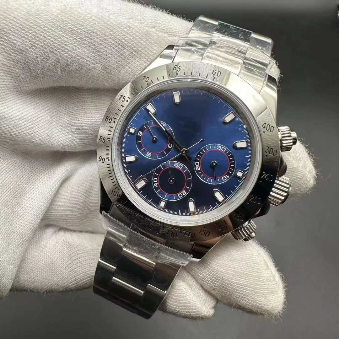 AAA Automatic 2813 Movement Steel Case 40mm Blue Dial Watch أفضل جودة