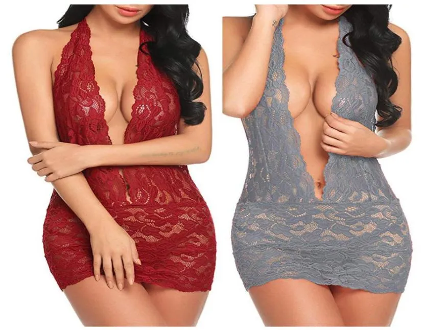 amazon selling sexy lingerie sexy lace hollow bag hip halter womens nightdress whole3026357