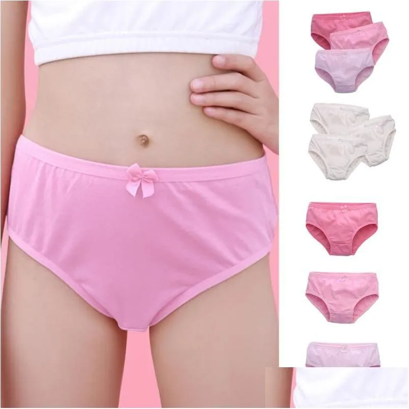 Culottes 1/3pcs enfants doux bébé coton sous-vêtements pour filles enfants fille bonbons slips enfant en bas âge lingerie 1-13t 2023 livraison directe matern dhvpg