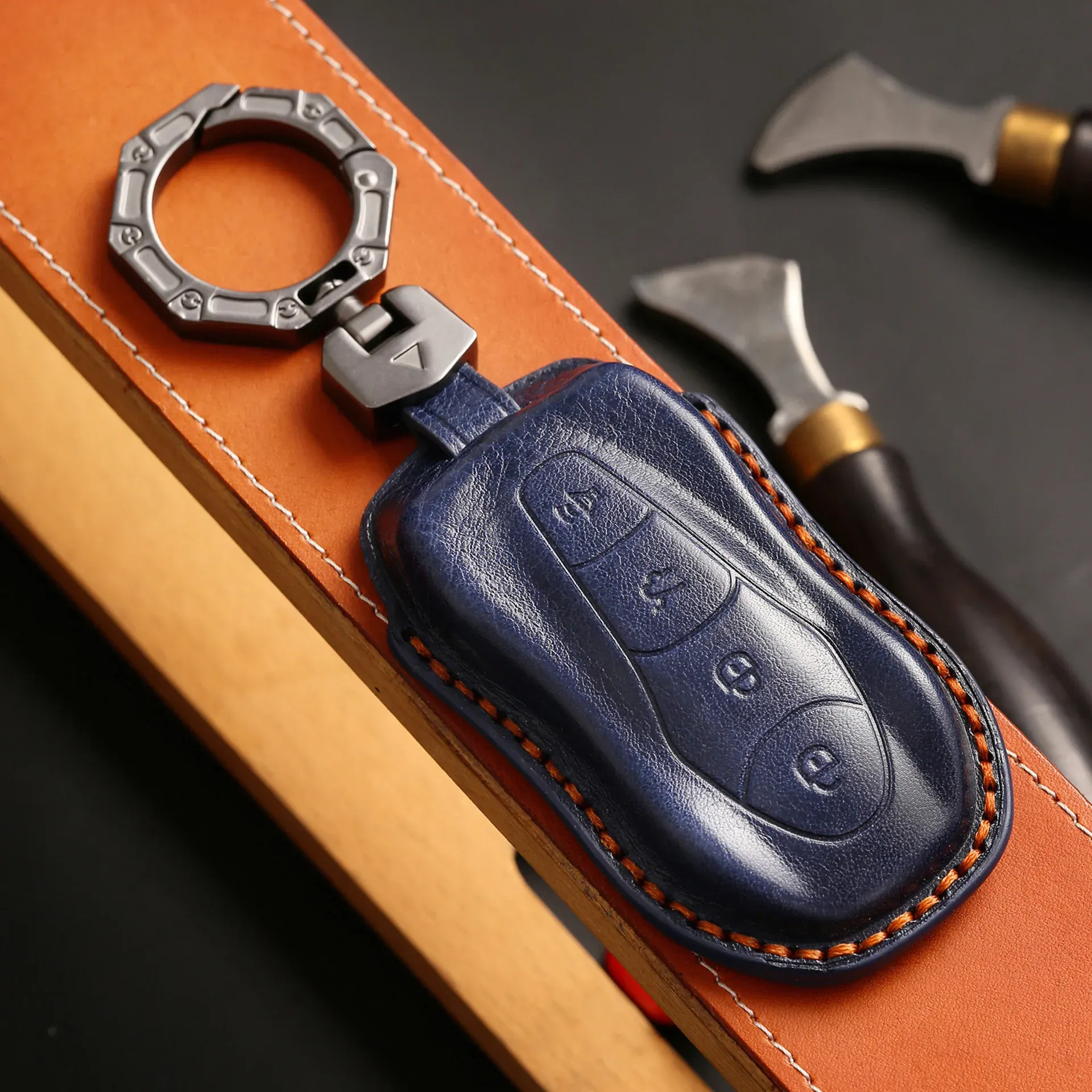 SMART KEY COVER FOB LEATHER CASE CAR KEYING HOLDER SCAL FÖR GEELY TUGELLA 2020 BOYUE ATLAS PRO GILI TUGELLA