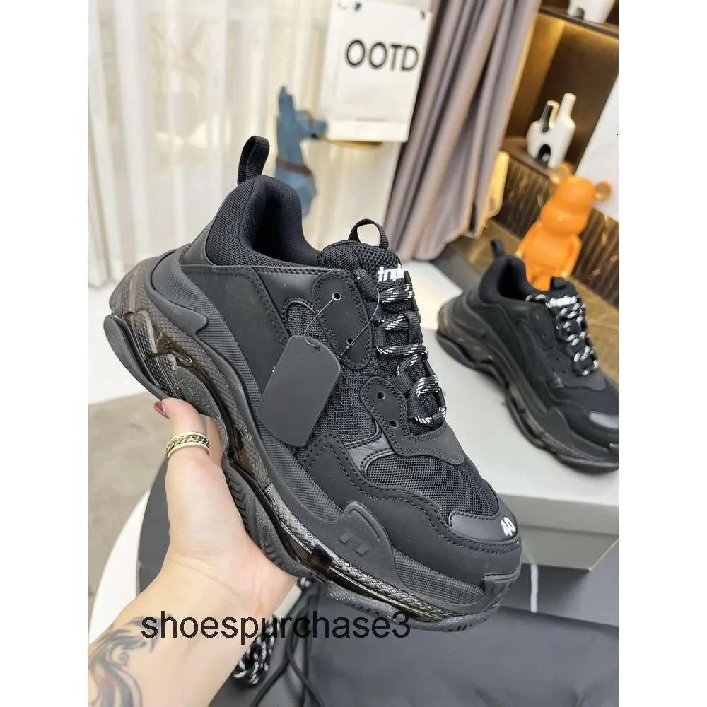 Designer Balencigs Moda Casual Sapatos Patins 2024 Top Versão Paris 2.0 Almofada de Ar de Segunda Geração Pai Sapatos Grosso Sola Mens e Mulheres Esportes 9MVS