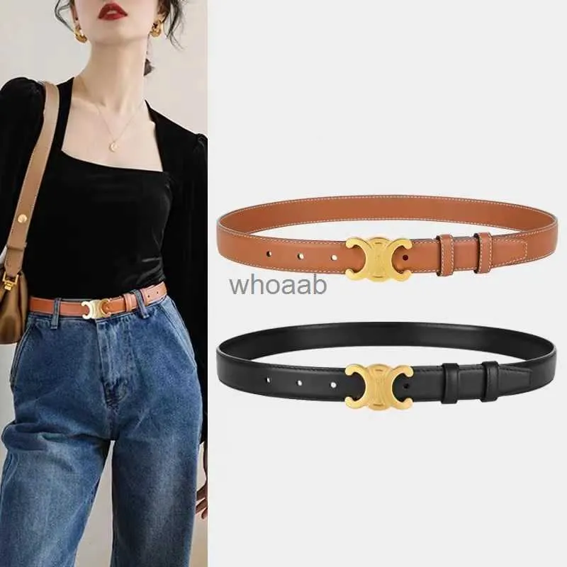 Belts Luxury Designer Belt for Women Designer Belts Womans 3.0cm Width Ceinture Luxe Cintura Bronze ceIines Buckle Genuine Leather High Quality 2024 240226