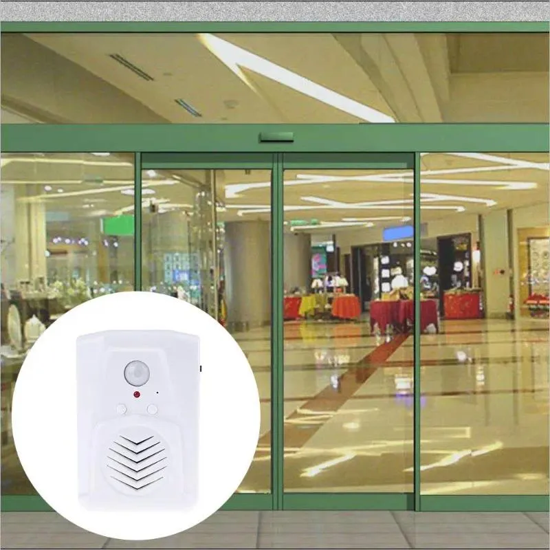 Campanelli Promemoria di sicurezza elettrica Campanello Sostituibile Suono Visitatore Benvenuto Wireless alimentato a batteria in plastica per la promozione del negozio