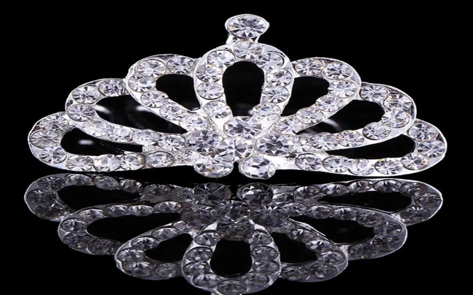 2021 Glänzende Strass Haarspange Kleine Mädchen Diadem Krone Tiara Kinder Kopf Schmuck Zubehör für Ornamente Baby Haarnadel2836462