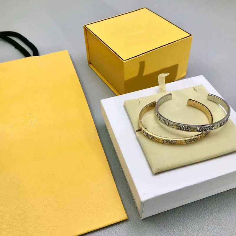 مصمم فاخر f bangle bracelet diamond cuff bracelets Women Men Men Jewelry for Wedding Party Gift top Quality