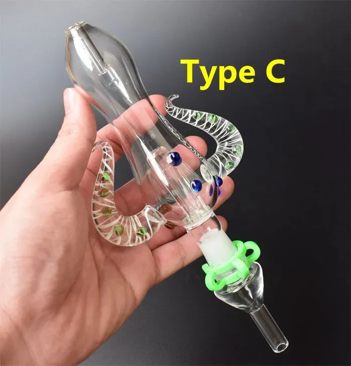 5.0 NC Set Octopus Design 14mm NC Kit with titanium nail mini Glass Water Pipes Bong