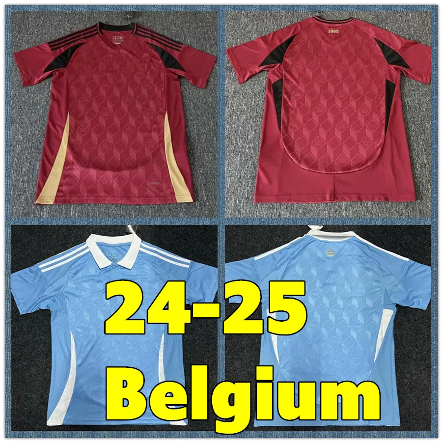 24 25 Home Away Belgium Soccer Jerseys de Bruyne Witsel R.Lukaku E.Hazard 2023 2024 Mertens Batshuayi Tielemans