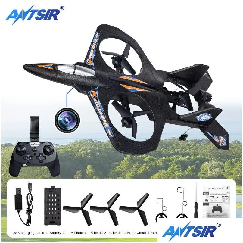 Electric/Rc Aircraft Electricrc Rc Plane With Camera Epp Foam 2.4G Glider Radio Remote Control Airplane Helicopter Rtf Fighter Toys Dh2Hq