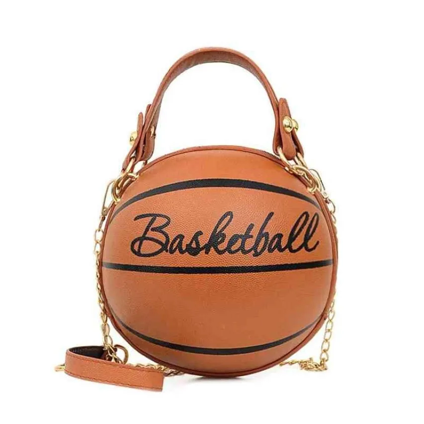 Сумка через плечо, модная шикарная женская сумка с мячом, круглая баскетбольная футбольная вечеринка, платье из искусственной кожи для девочек, кошелек для монет, 1218287H