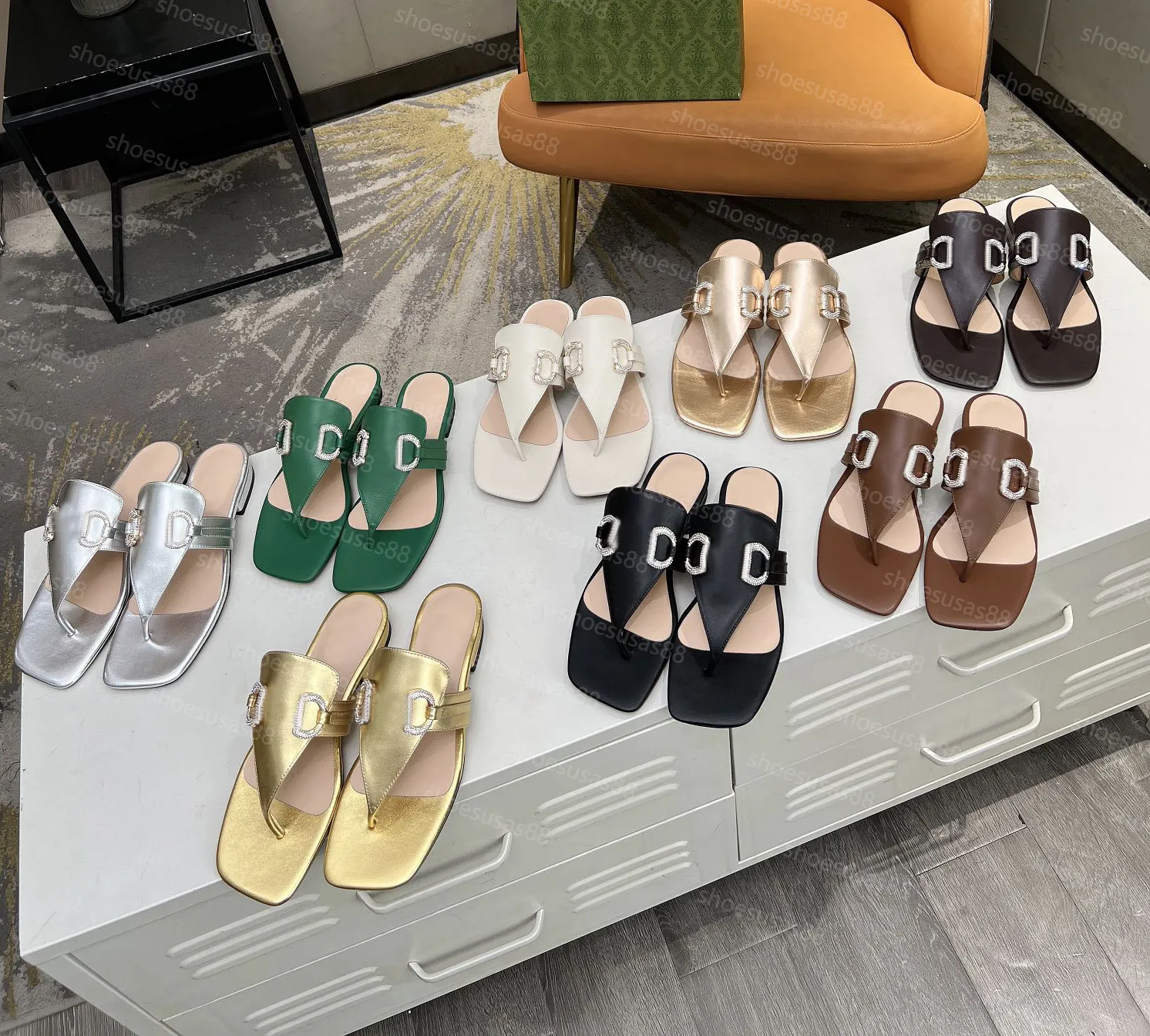 designer sandaal blondie string sandalen slipper luxe vrouwen platte pantoffels schoenplatform verdubbelt g slide sandaal schoenen